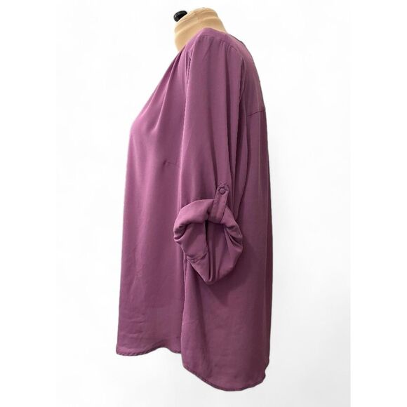 TORRID Harper - Lavender Ruffle Georgette Blouse, Size 5 - Picture 4 of 9
